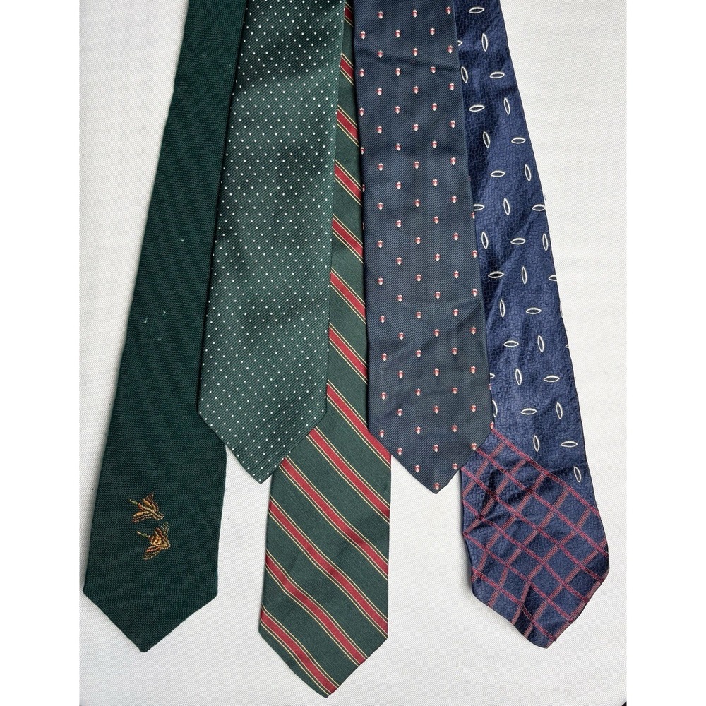VTG Tie Lot of 5 Men's Polyester/other 60-70s Mallard Duck Andhurst